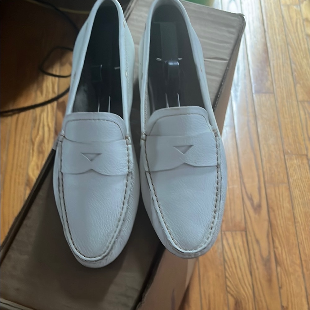 Talbots White Flats Classic Loafer Design